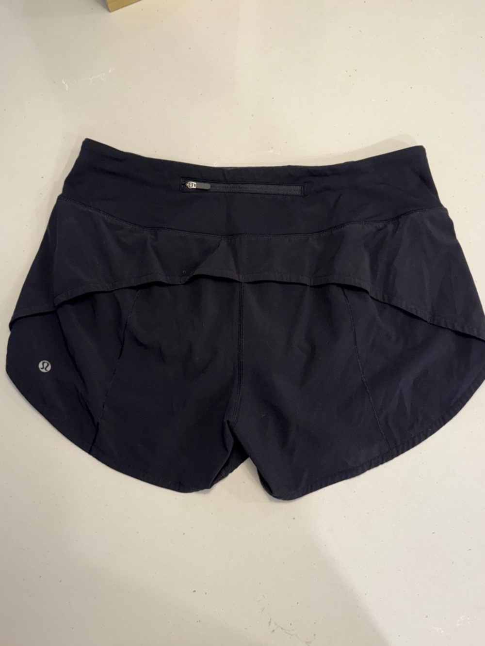 lululemon athletica Black Women's Running Skort with Rear Zip Pocket